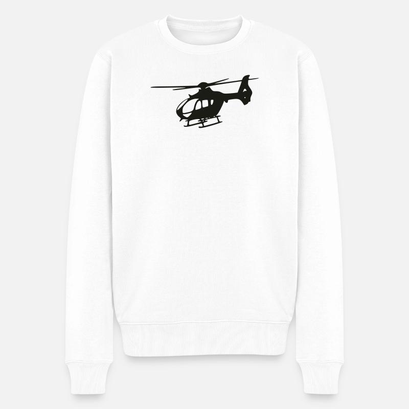 EC-135 Hubschrauber - Männer Premium Bio Pullover - Weiß