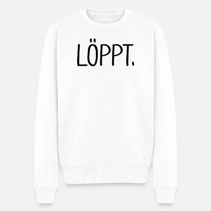 löppt - Männer Premium Bio Pullover - Weiß