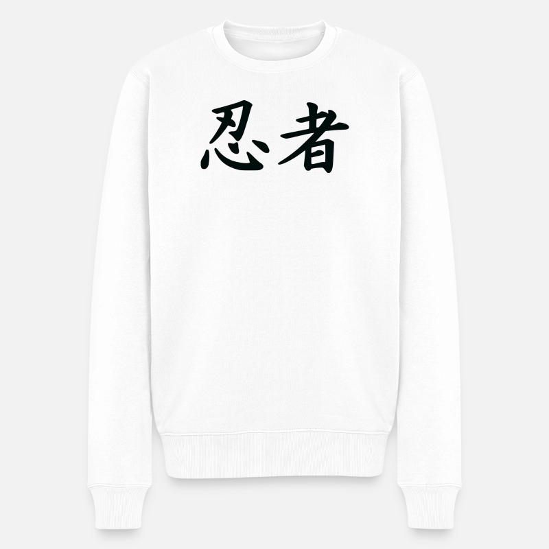 ninjas - Männer Premium Bio Pullover - Weiß