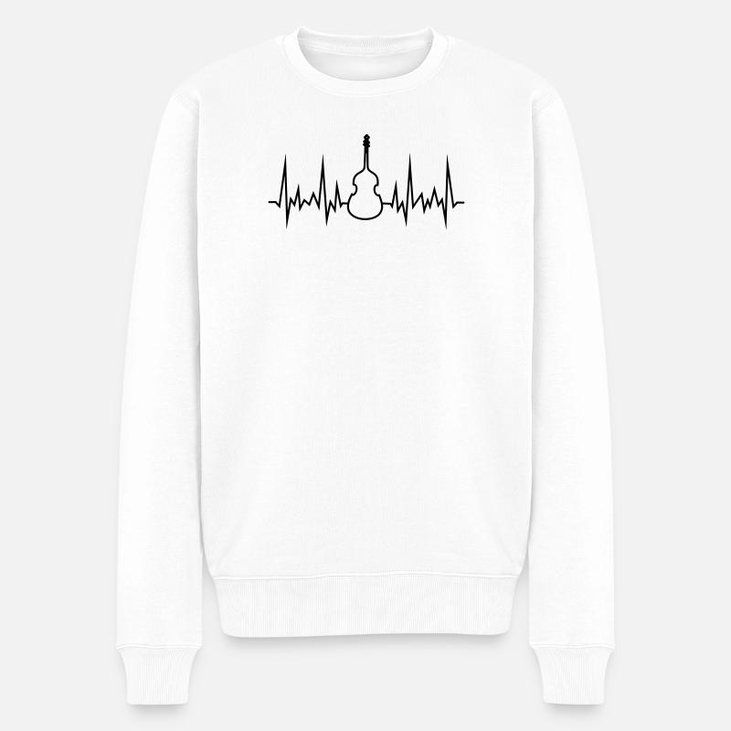 onde basse - Pull Premium bio Homme - blanc