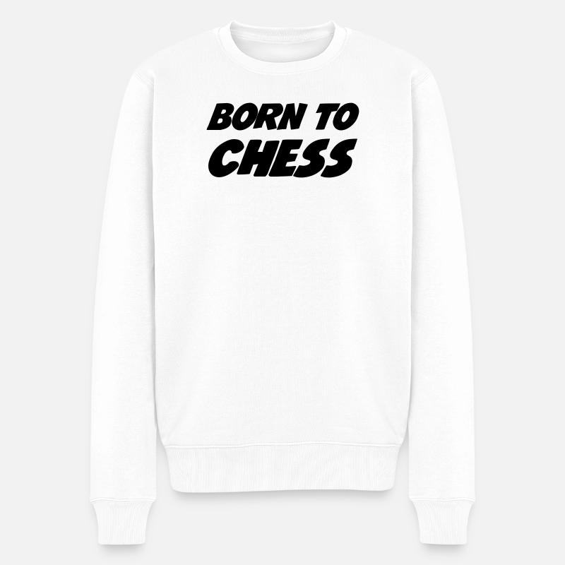 Chess / Echecs / Stratégie / Dames / Geek - Pull Premium bio Homme - blanc