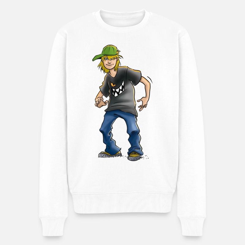 La pose de Felix - Pull Premium bio Homme - blanc