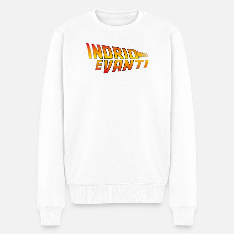 Indrio e vanti - back and forward - Men's Premium Organic Jumper - white