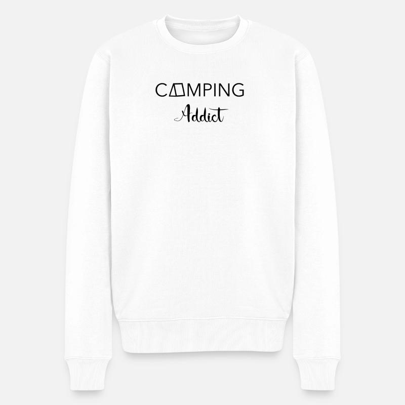 Camping Addict - Männer Premium Bio Pullover - Weiß