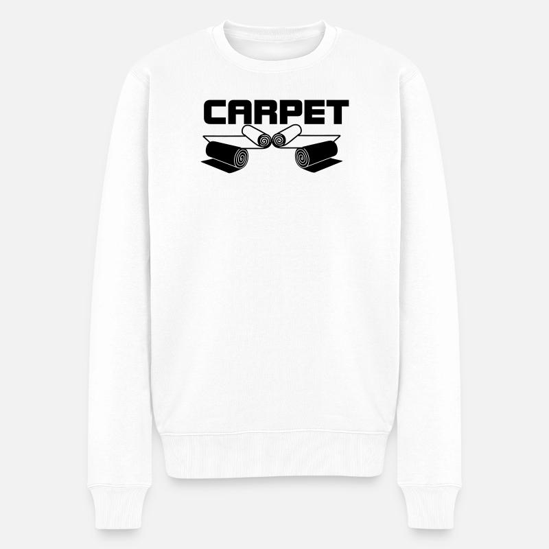 Teppichrollen-Logo - Männer Premium Bio Pullover - Weiß