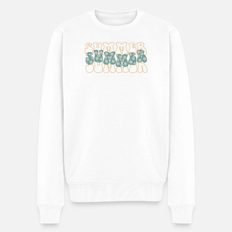 Été - Pull Premium bio Homme - blanc