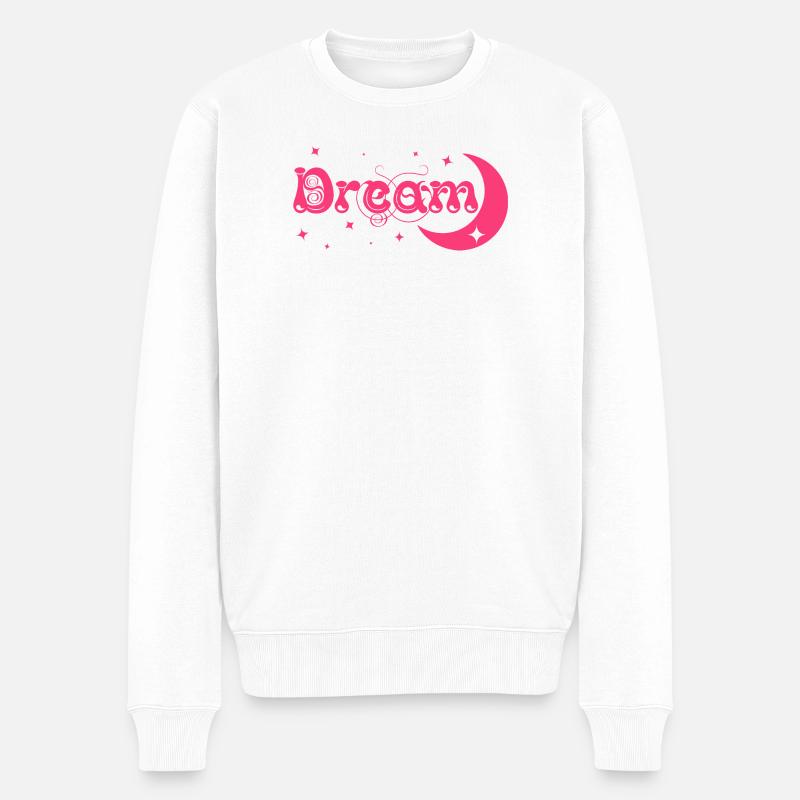 Dream / Traum - Männer Premium Bio Pullover - Weiß