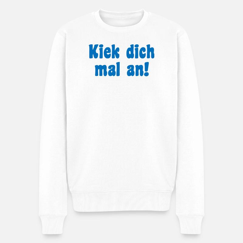 Modell Spruch Berliner - Männer Premium Bio Pullover - Weiß
