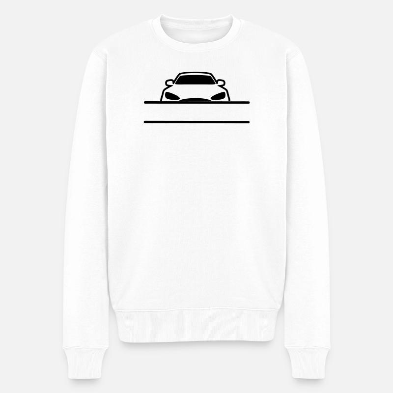 Bannière de nom de voiture - Pull Premium bio Homme - blanc