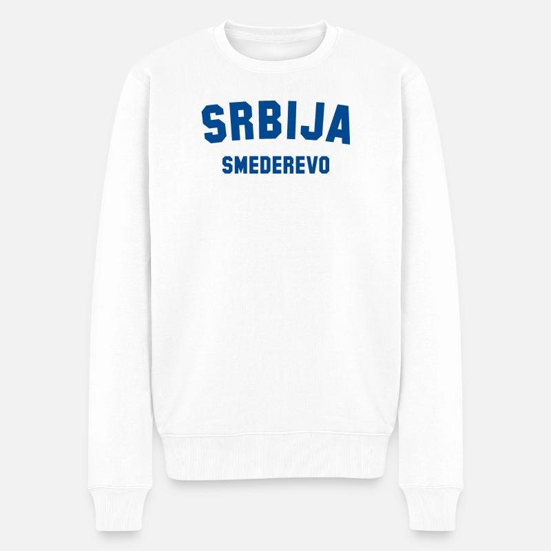 SMEDEREVO Serbia Serbien - Männer Premium Bio Pullover - Weiß