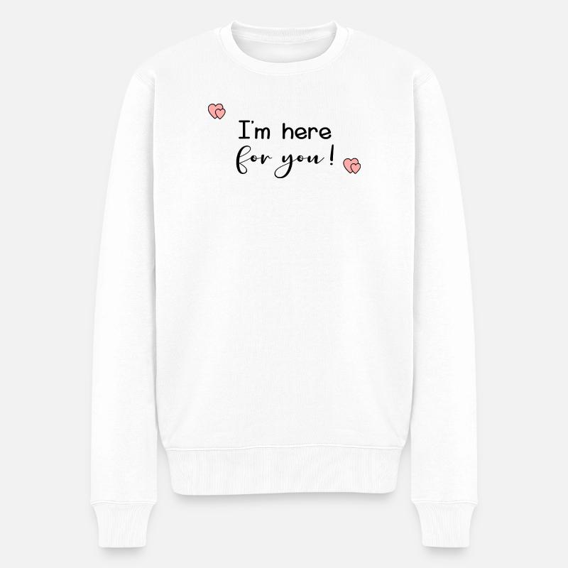 Einfache Beileidsbekundungen - Männer Premium Bio Pullover - Weiß