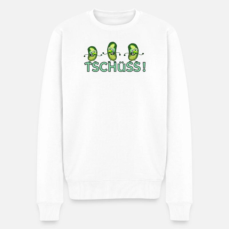 TSCHÜSS ABSCHIED GEWÜRZGURKEN - Männer Premium Bio Pullover - Weiß