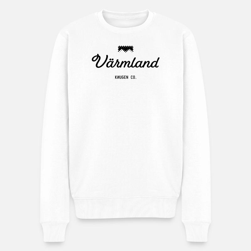 Värmland schwarz - Männer Premium Bio Pullover - Weiß