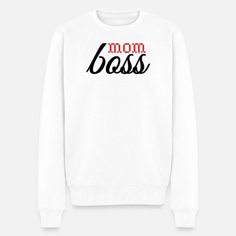Herzlicher Liebesgruß Schriftzug - Männer Premium Bio Pullover - Weiß