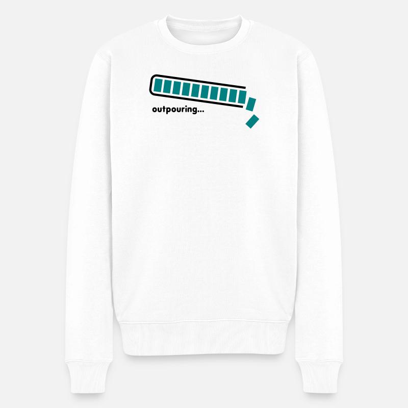 outpouring - Männer Premium Bio Pullover - Weiß