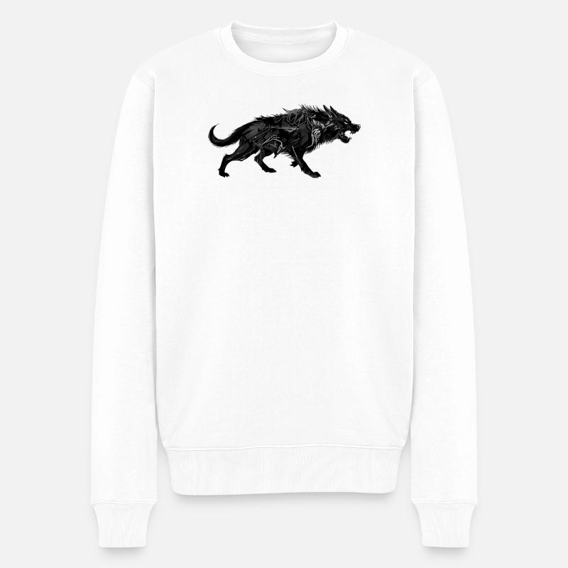 loup - Pull Premium bio Homme - blanc