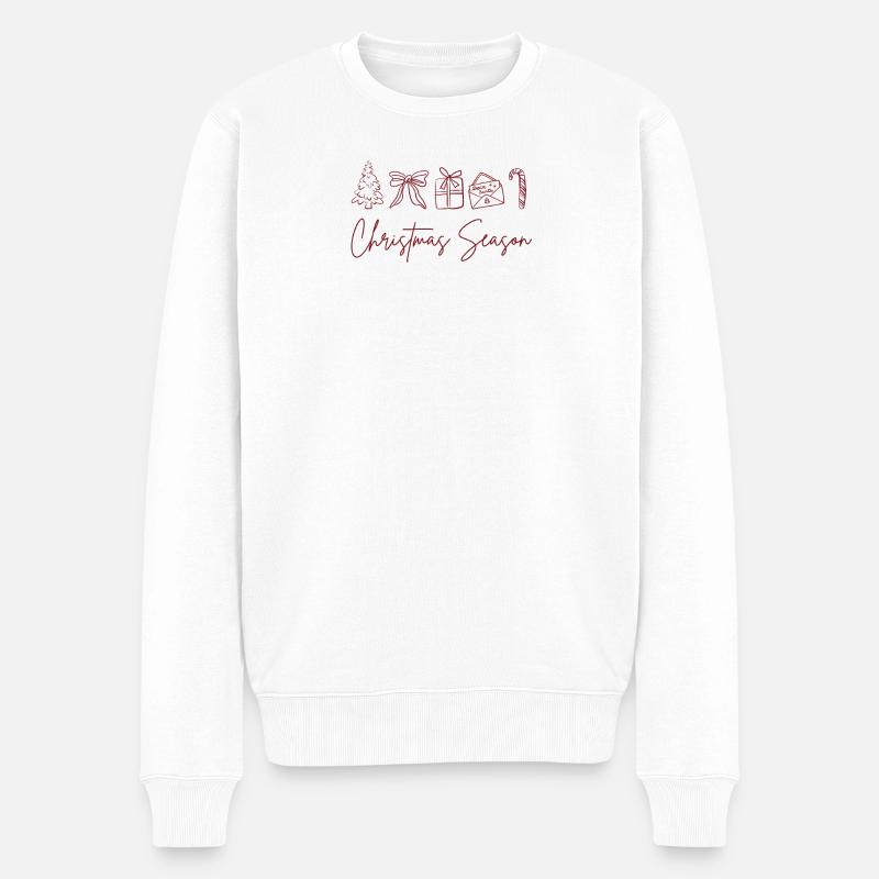 Christmas Season - Männer Premium Bio Pullover - Weiß