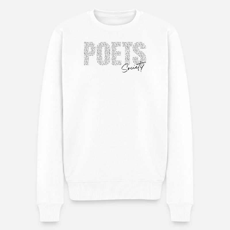 Poets Society – Lyrik Statement Art - Männer Premium Bio Pullover - Weiß