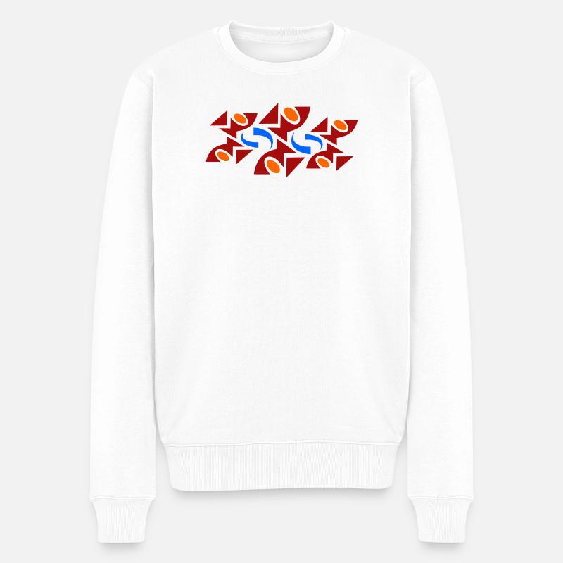 Fisch Design von Cean - Männer Premium Bio Pullover - Weiß