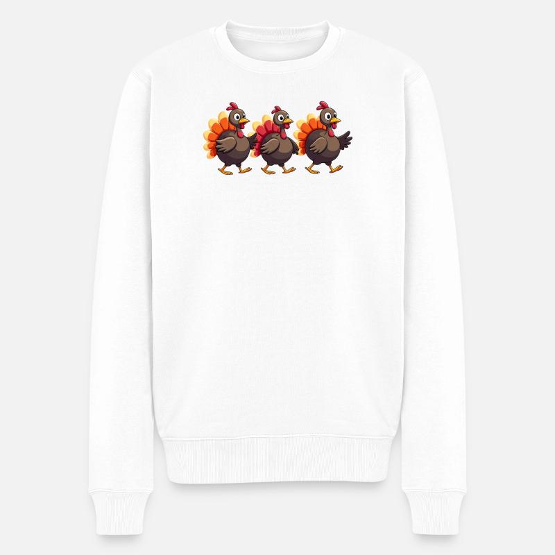 Bébé dinde de Thanksgiving - Pull Premium bio Homme - blanc