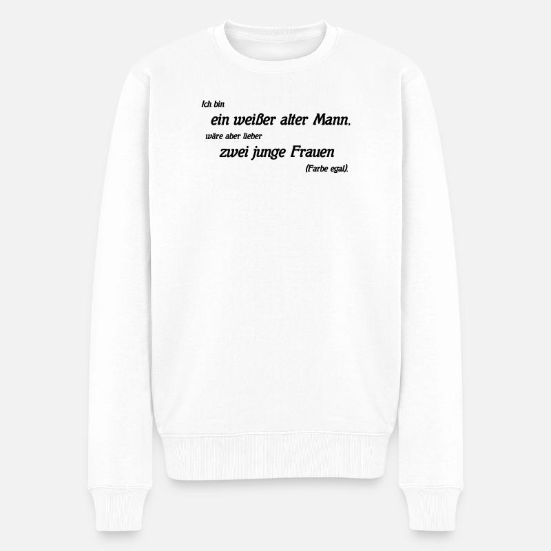 Vieil homme blanc - Pull Premium bio Homme - blanc