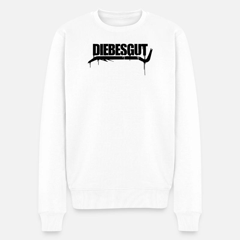 GRAFFITI  - Männer Premium Bio Pullover - Weiß