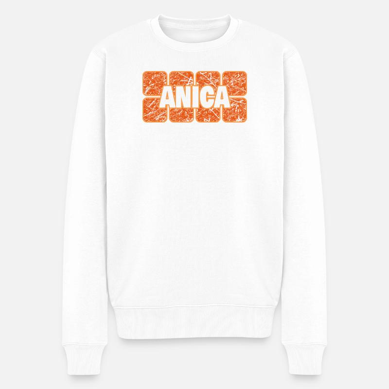 Anica comme prénom - Pull Premium bio Homme - blanc
