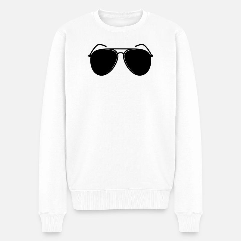 Sonnenbrille - Männer Premium Bio Pullover - Weiß