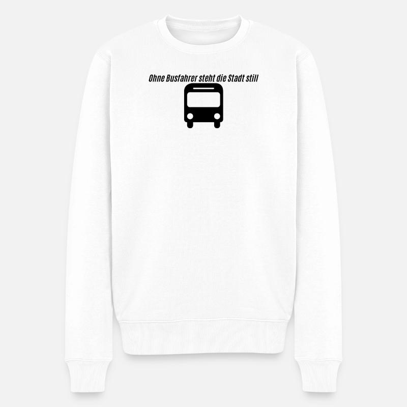 Busfahrer - Männer Premium Bio Pullover - Weiß