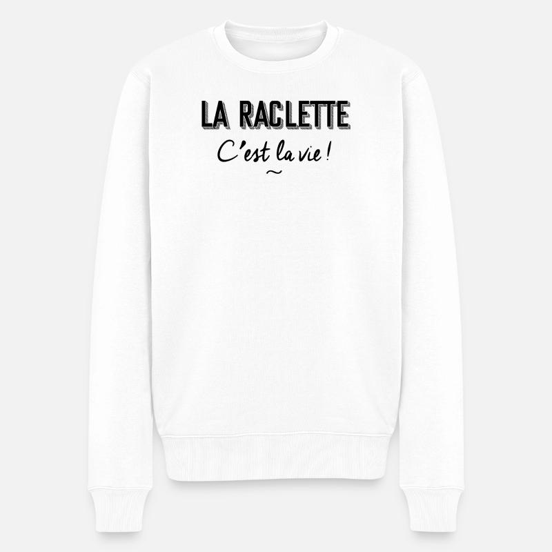 La raclette c'est la vie - Pull Premium bio Homme - blanc
