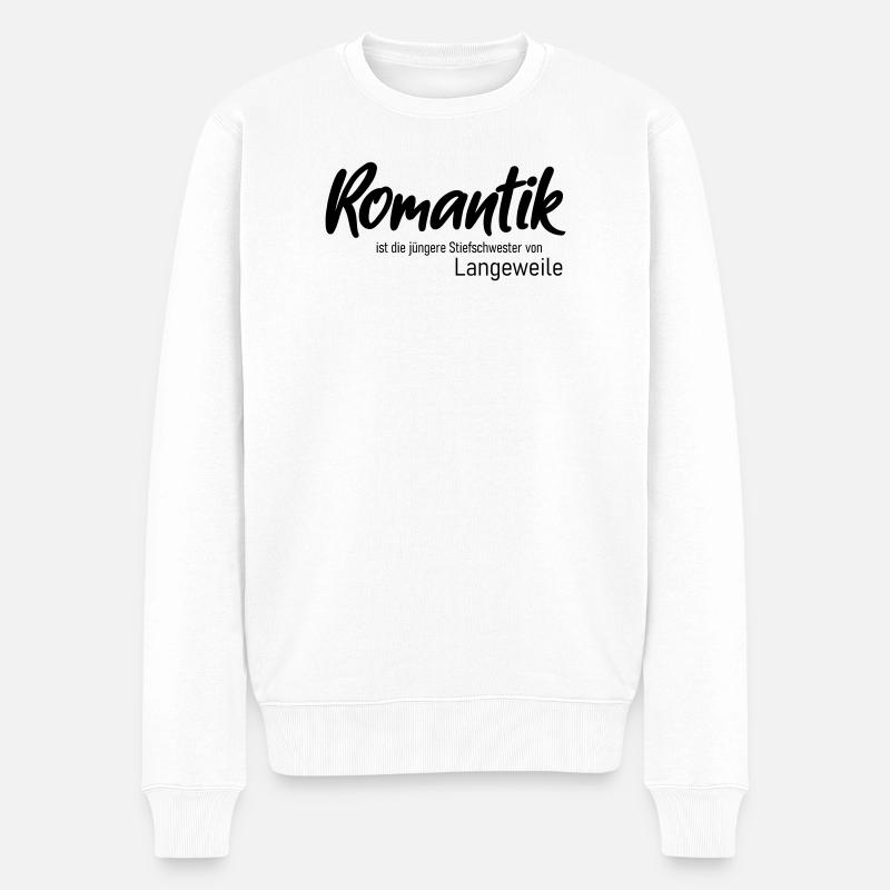 Romantik - Männer Premium Bio Pullover - Weiß