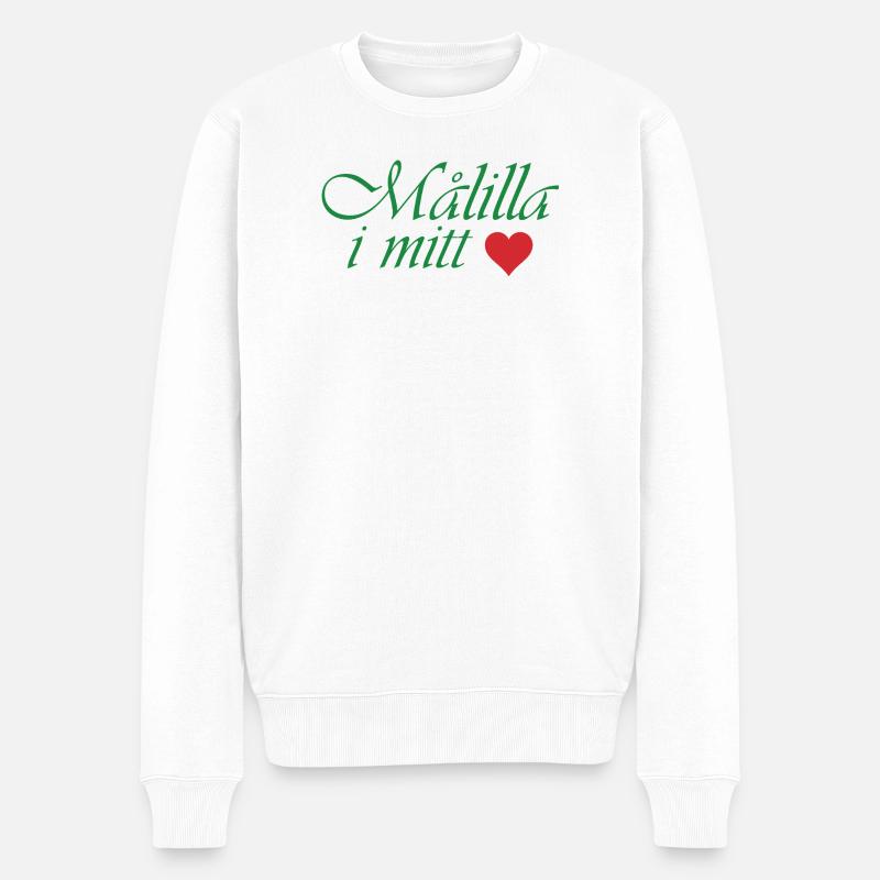 Målilla dans mon cœur - Pull Premium bio Homme - blanc