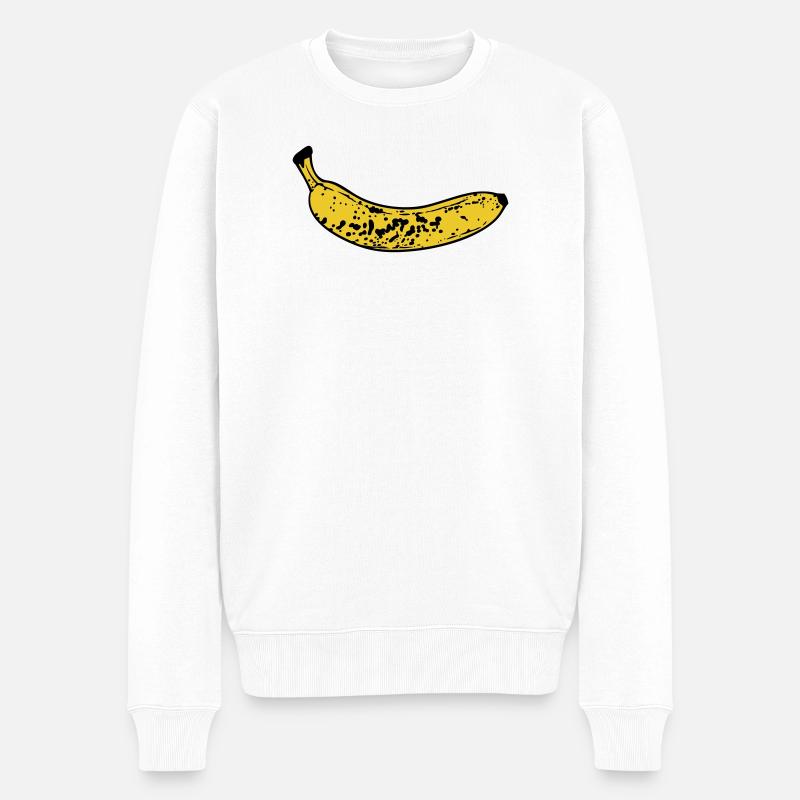 Banane - Pull Premium bio Homme - blanc
