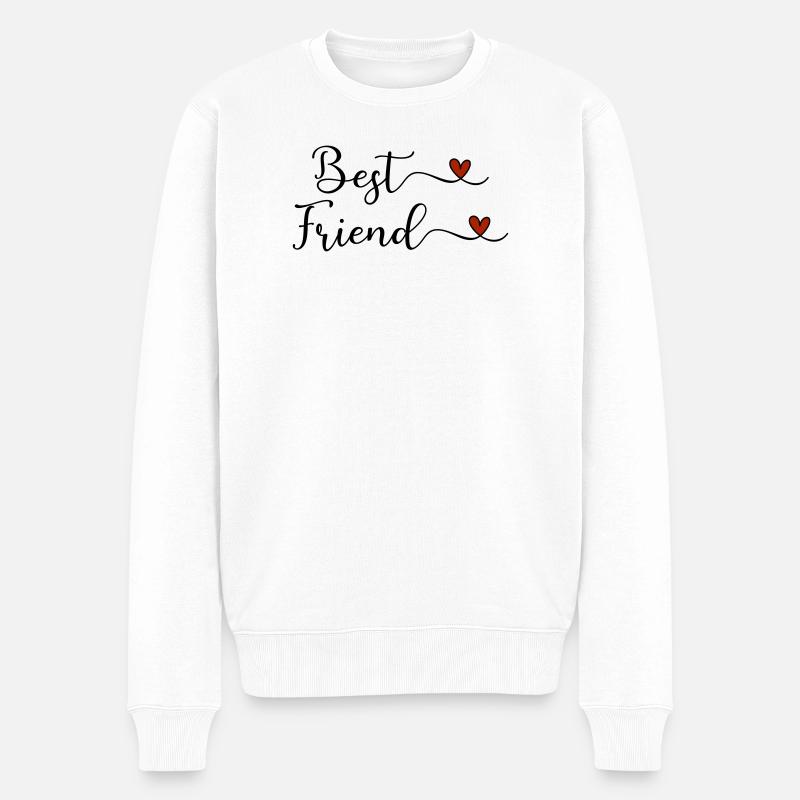 Best Friend - Männer Premium Bio Pullover - Weiß
