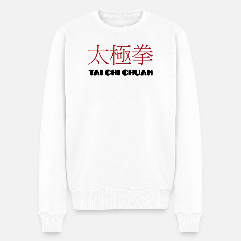 Tai Chi Chuan - Männer Premium Bio Pullover - Weiß
