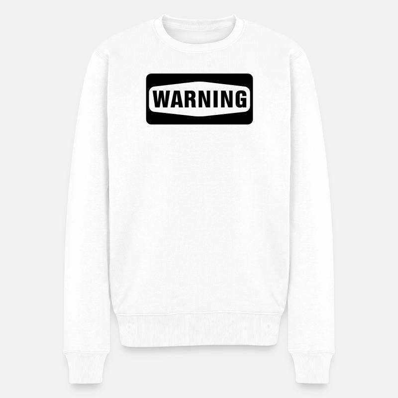Warning - Pull Premium bio Homme - blanc