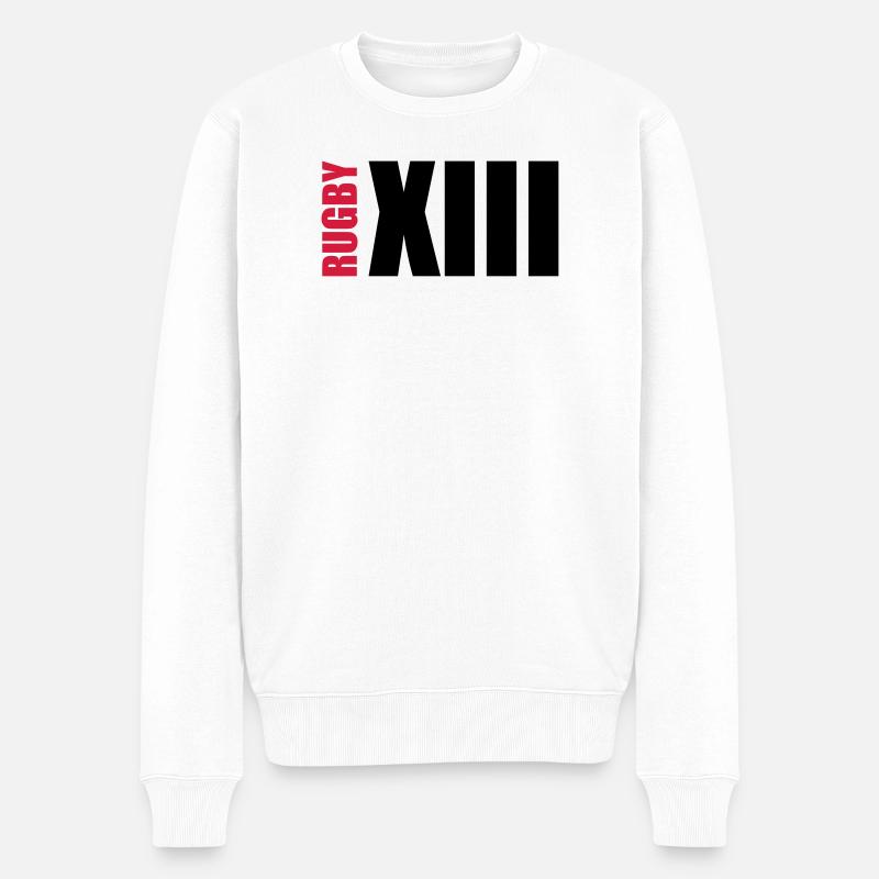 Rugby XIII - Pull Premium bio Homme - blanc