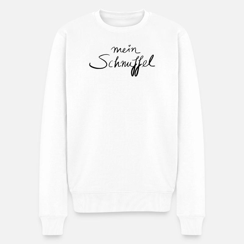 mein Schnuffel - Männer Premium Bio Pullover - Weiß