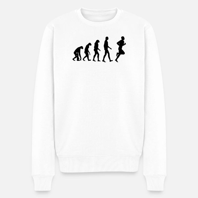 Course à Pied / Running / Jogging / Coureur - Pull Premium bio Homme - blanc