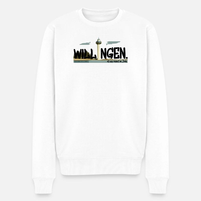 Willingen ist nur einmal im Jahr - Männer Premium Bio Pullover - Weiß