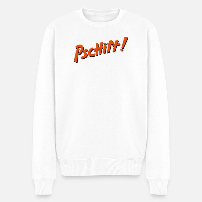 Pschitt Orange - Männer Premium Bio Pullover - Weiß