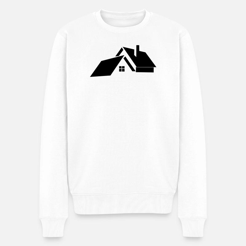 Logo für Haus oder Haus - Männer Premium Bio Pullover - Weiß