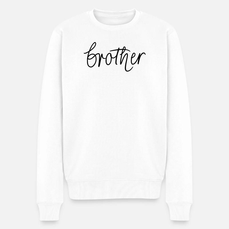 brother - Männer Premium Bio Pullover - Weiß
