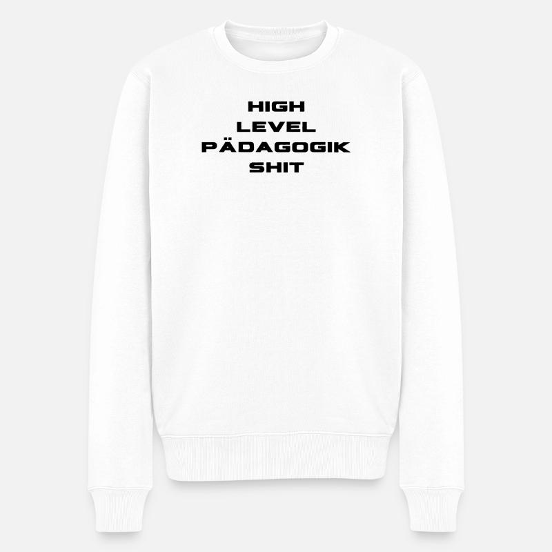 pädagogik shit - Männer Premium Bio Pullover - Weiß