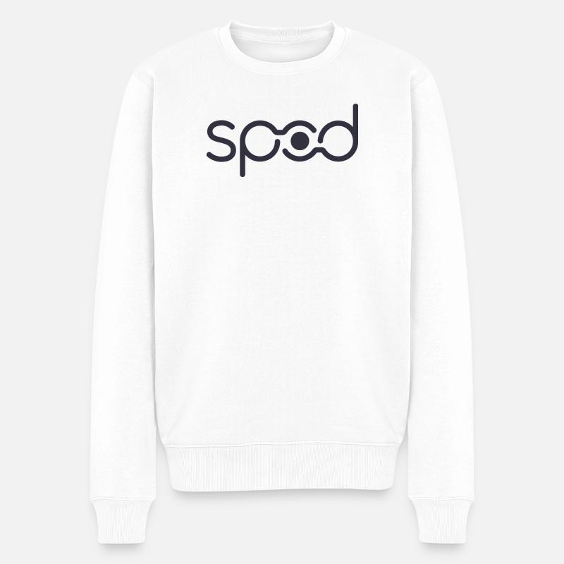 SPOD Logo - Männer Premium Bio Pullover - Weiß