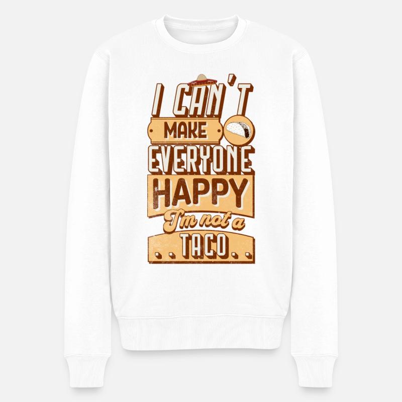 Taco - Männer Premium Bio Pullover - Weiß