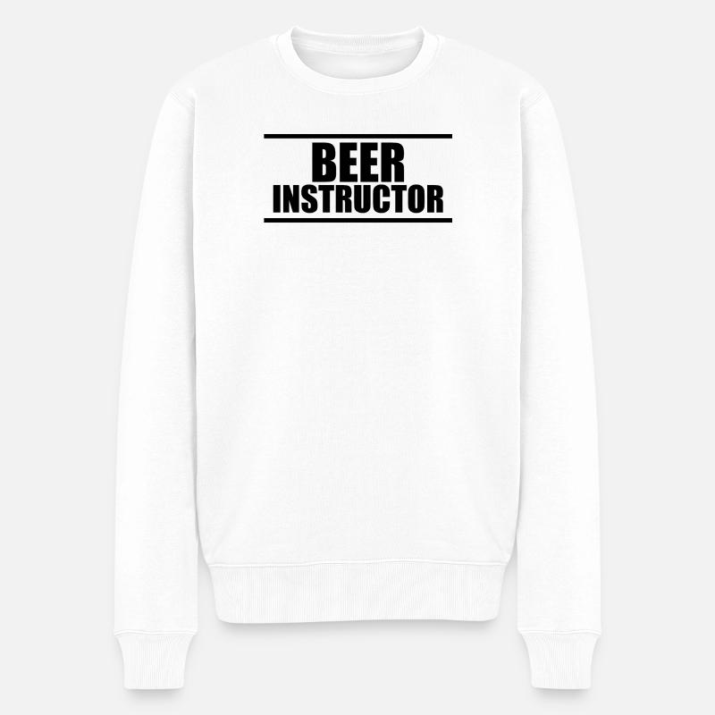 Bierlehrer B - Männer Premium Bio Pullover - Weiß