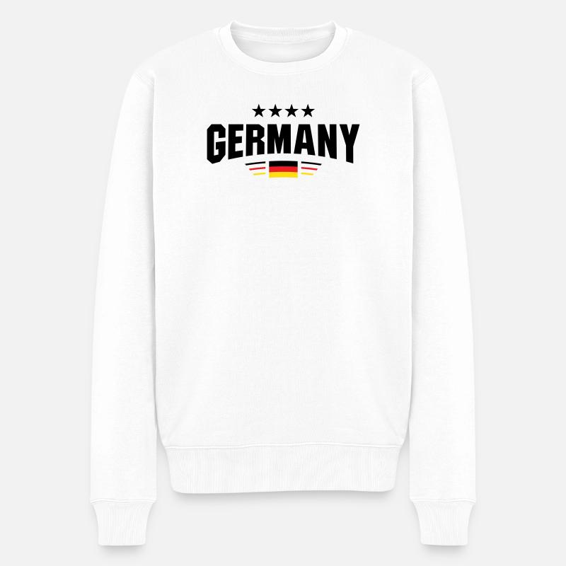 Courbe du ventilateur en Allemagne - Pull Premium bio Homme - blanc