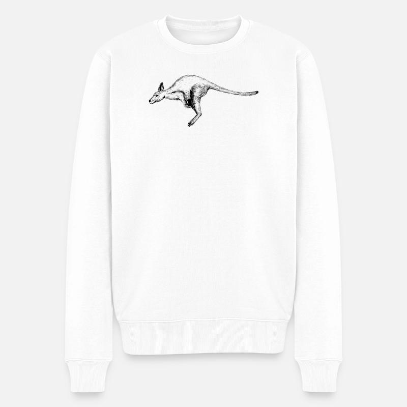 Kangourou - Pull Premium bio Homme - blanc