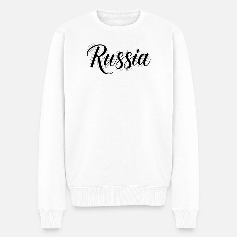 Russie - Pull Premium bio Homme - blanc